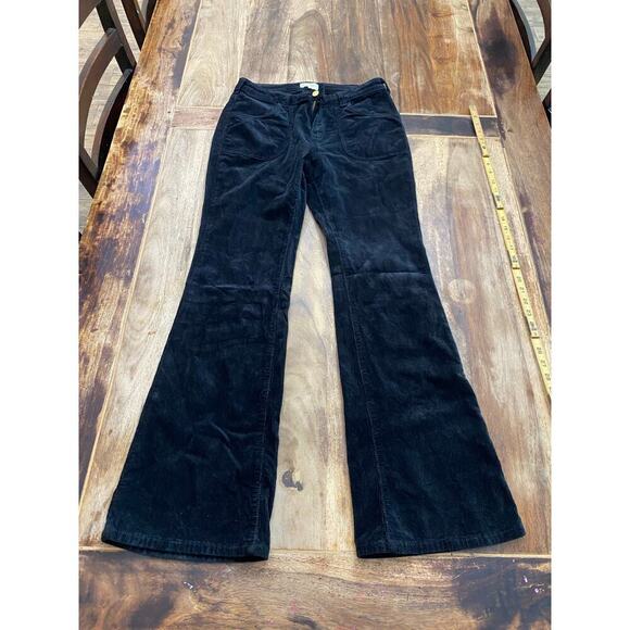 Pilcro by Anthropologie Black Gray Icon Flare Corduroy Pants Jeans Size 29 - Picture 4 of 7